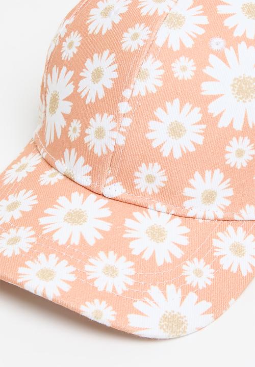 Pop Candy - Floral cap - pink & white 