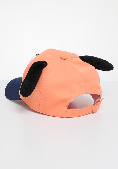 Pop Candy - Colour block novelty cap - orange & dark blue