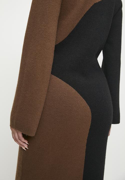 Superbalist - Jacquard knit column maxi with slit - abstract 