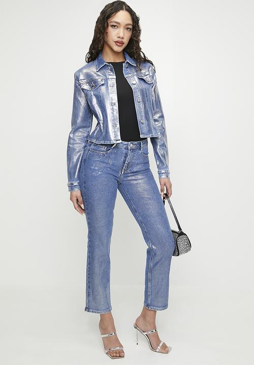 SISSY BOY - Julia: Denim Jacket With Foil Print  - Med Vintage