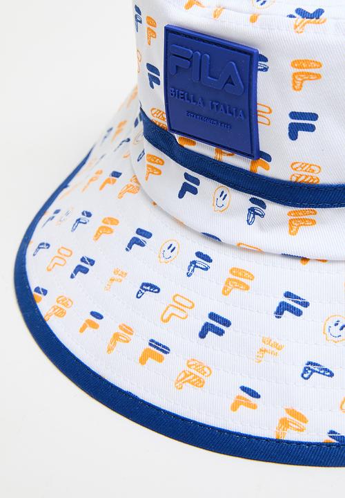 FILA - Farin Bucket Hat - White Aop/Fila Blue