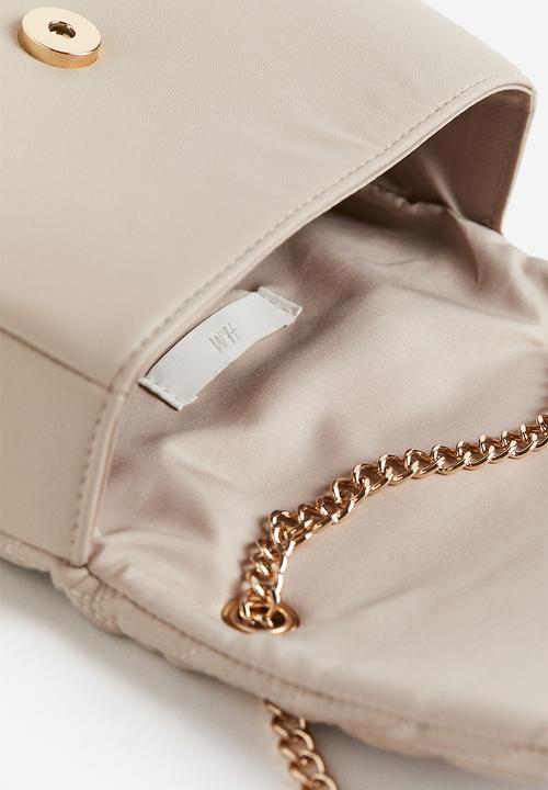 H&M - Quilted crossbody bag - light beige 