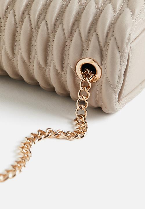 H&M - Quilted crossbody bag - light beige 