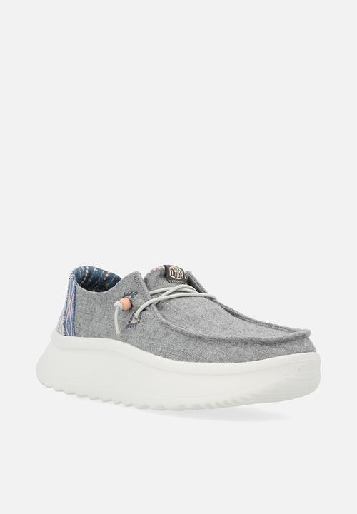 Hey Dude - Wendy Peak Chambray Woven Slip-On - Grey