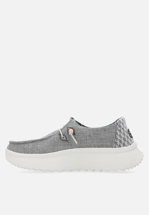Hey Dude - Wendy Peak Chambray Woven Slip-On - Grey