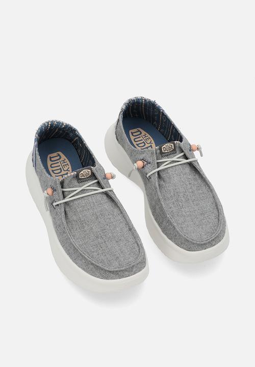 Hey Dude - Wendy Peak Chambray Woven Slip-On - Grey