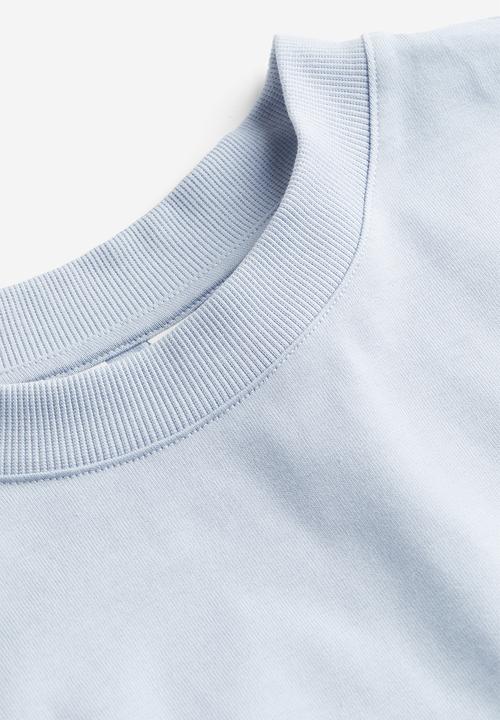 H&M - Boxy-style cotton t-shirt - light dusty blue