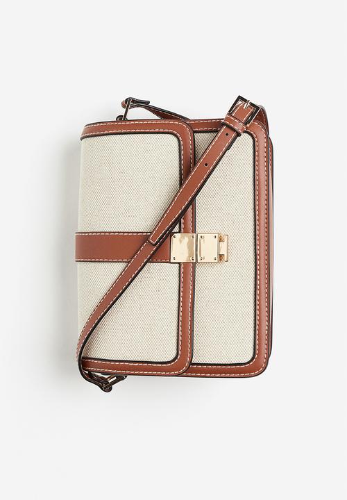 H&M - Crossbody bag -  light beige & brown