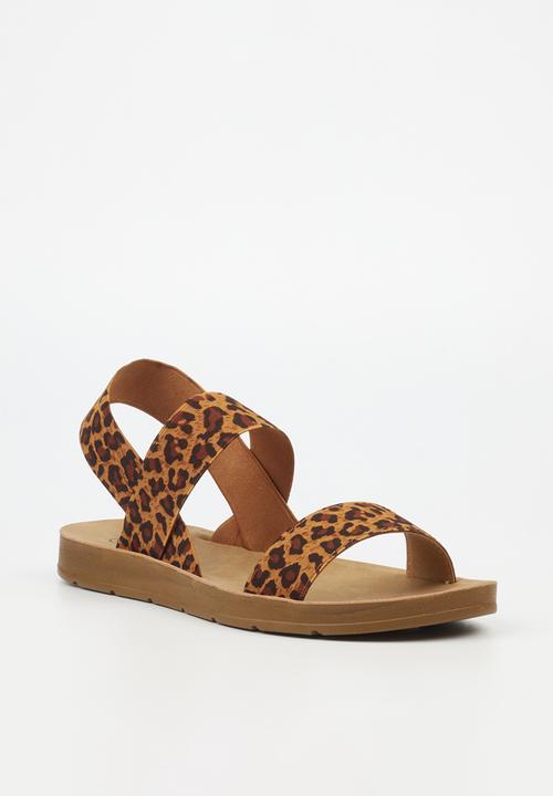 Butterfly Feet - Zina 7 ankle strap - leopard
