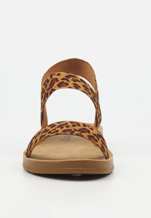 Butterfly Feet - Zina 7 ankle strap - leopard