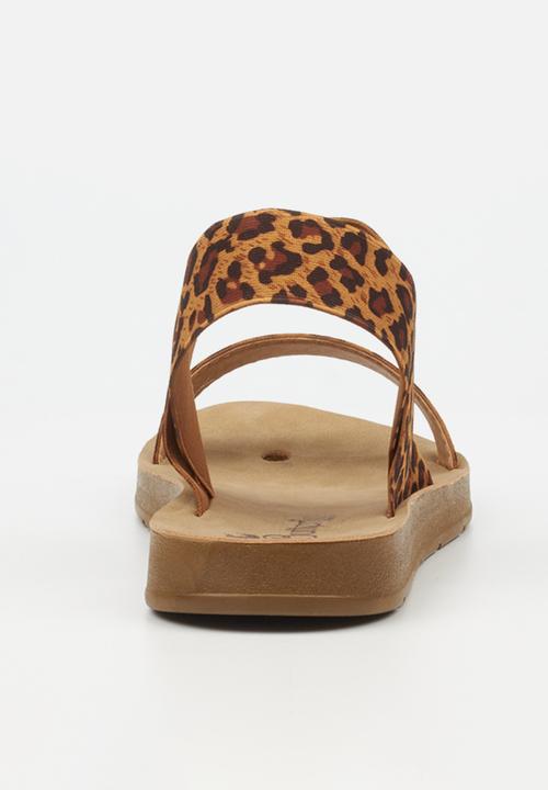 Butterfly Feet - Zina 7 ankle strap - leopard