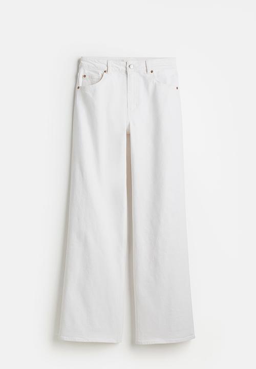 H&M - Wide high jeans - white