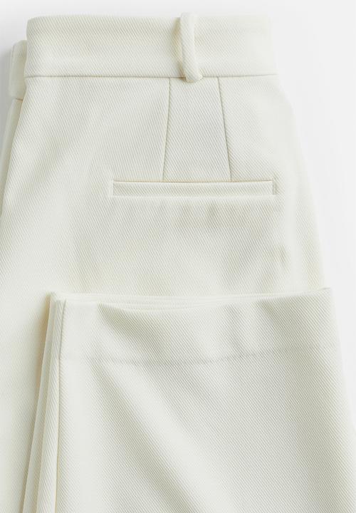 H&M - Tapered twill trousers - white