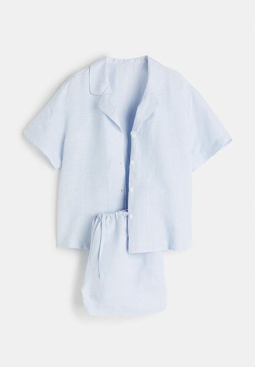 H&M - Linen-blend pyjamas - light blue