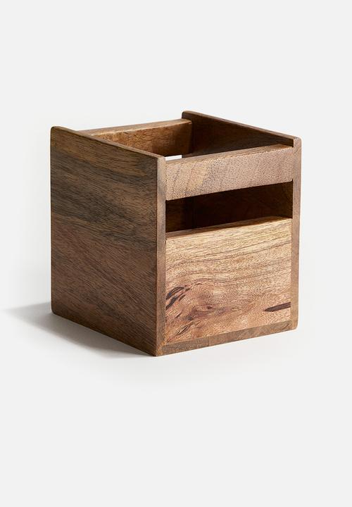H&M - Wooden storage box - brown