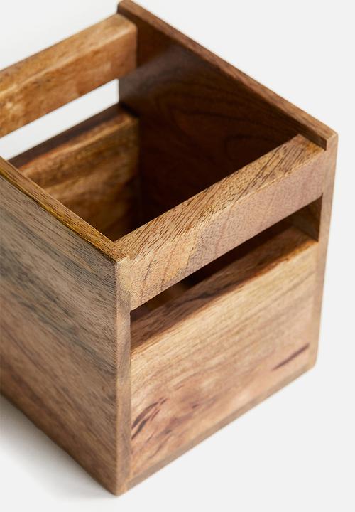 H&M - Wooden storage box - brown
