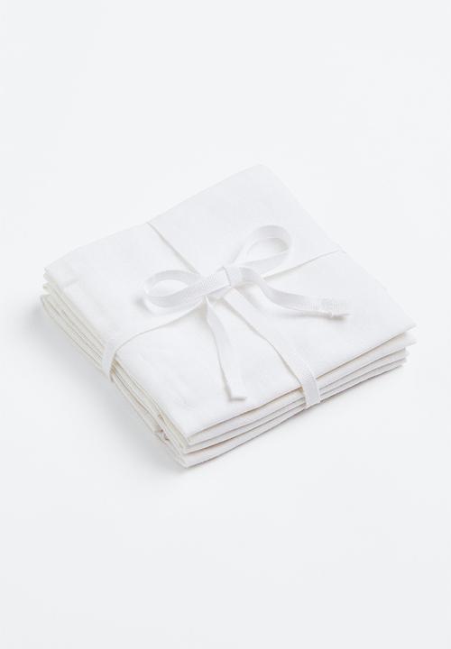 H&M - 4-Pack cotton napkins - white