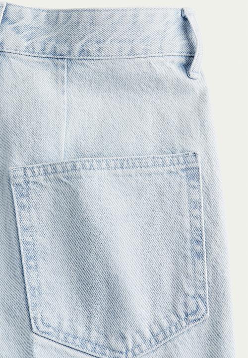 H&M - Straight high fold-up jeans - light denim blue