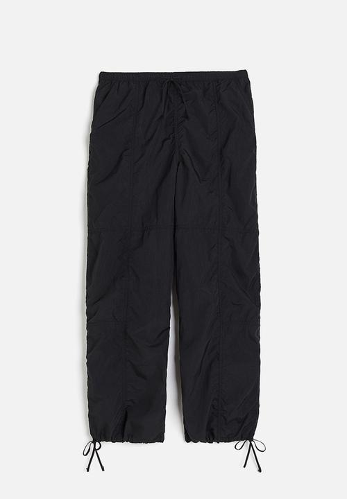 H&M - Nylon parachute trousers - black