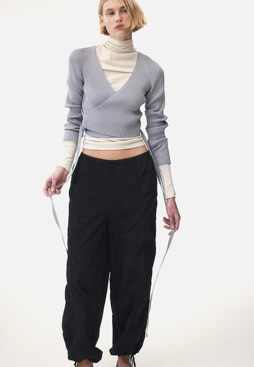 H&M - Nylon parachute trousers - black
