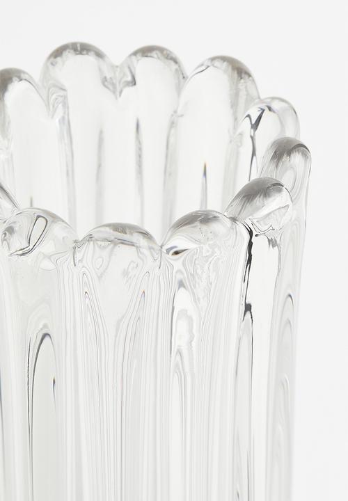 H&M - Tall glass vase - clear glass