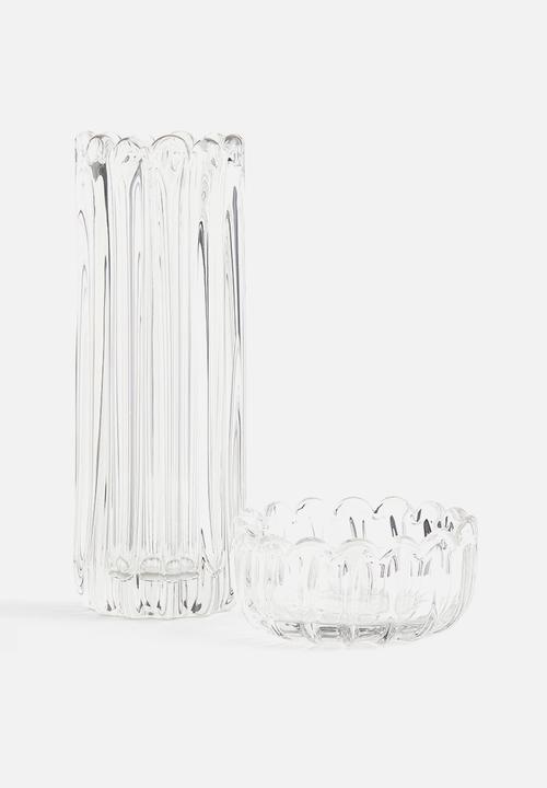 H&M - Tall glass vase - clear glass