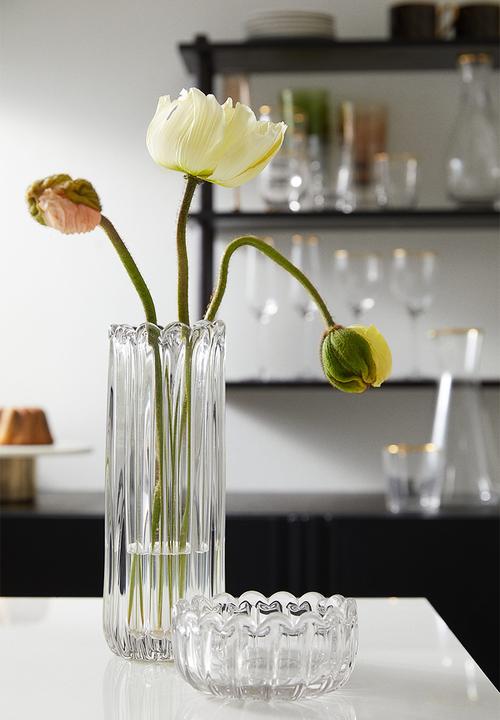 H&M - Tall glass vase - clear glass