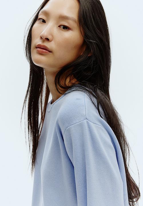 H&M - Fine-knit top - light blue