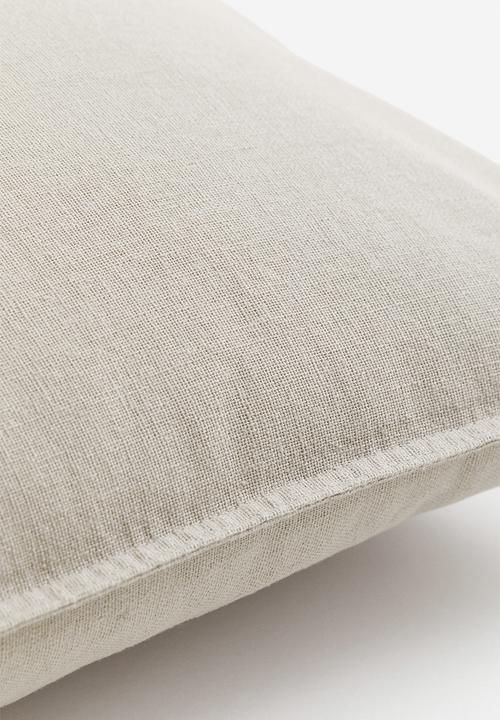 H&M - Linen-blend cushion cover - beige & grey