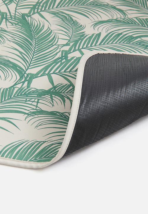 H&M - Patterned picnic blanket - light beige leaves