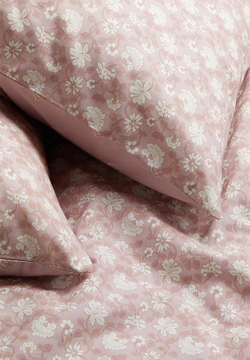 H&M - Cotton king/double duvet cover set - pink