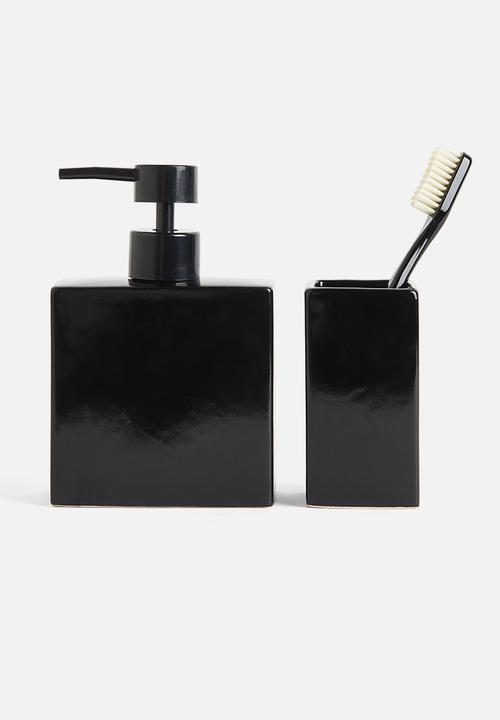 H&M - Stoneware toothbrush mug - black