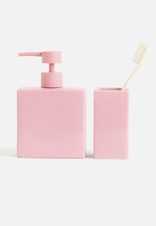 H&M - Stoneware toothbrush mug - light pink