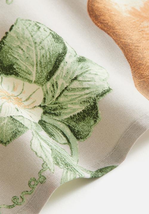 H&M - Patterned canvas table runner - beige