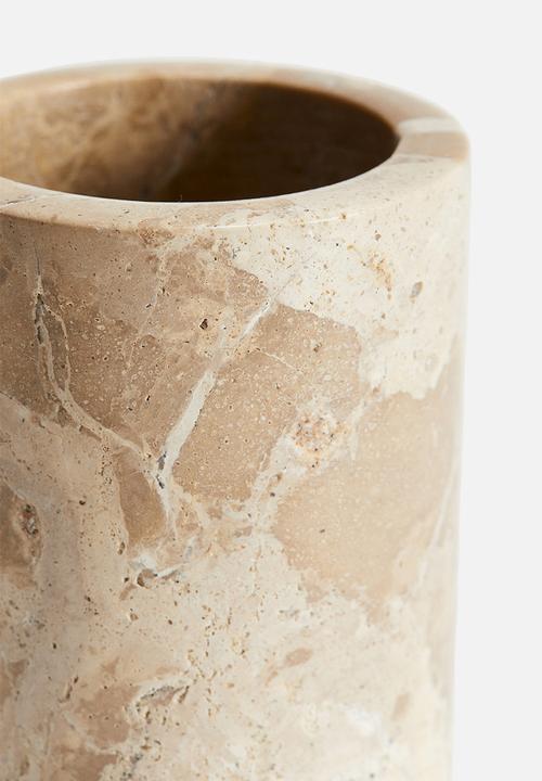 H&M - Marble toothbrush mug - beige