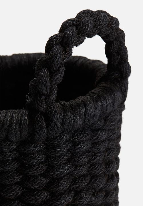 H&M - Jute storage basket - black