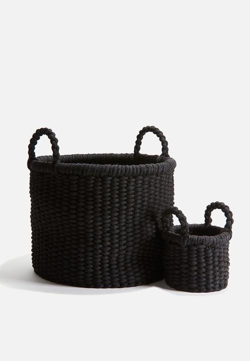 H&M - Jute storage basket - black