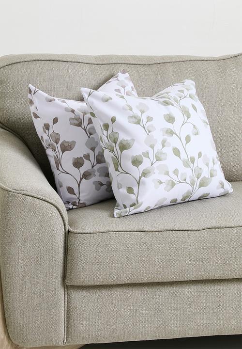 Sixth Floor - Lili printed cushion cover - Sage
