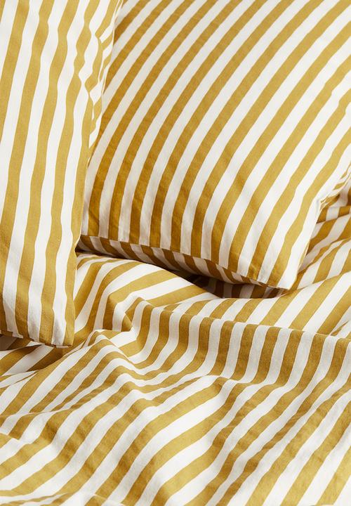 H&M - Cotton double/king duvet cover set - yellow