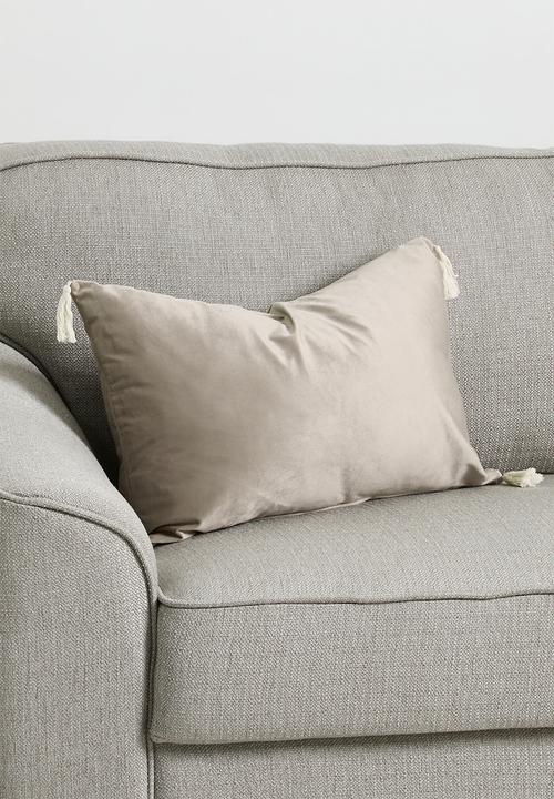 Sixth Floor - Tessa velvet cushion - Taupe