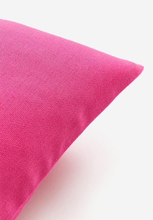 H&M - Cotton canvas cushion cover - hot pink