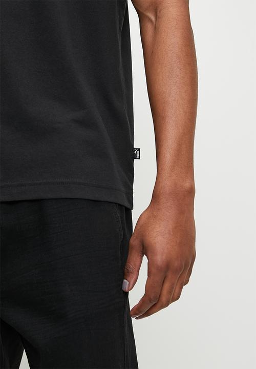 PUMA - ESS+ 2 Col Logo Tee - Puma Black-red mazing