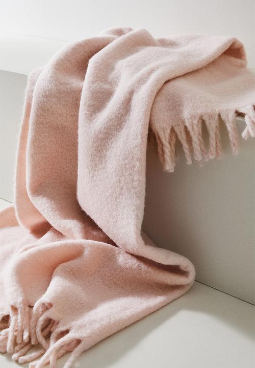 H&M - Wool-blend blanket - light pink