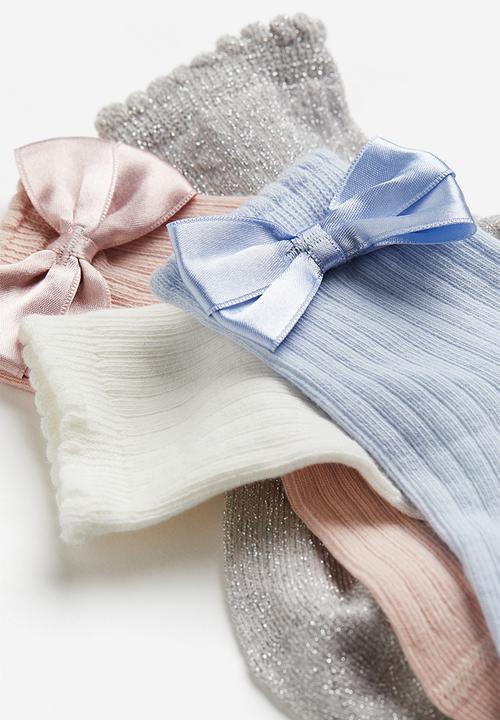 H&M - 4 pack frill-trimmed socks - multi