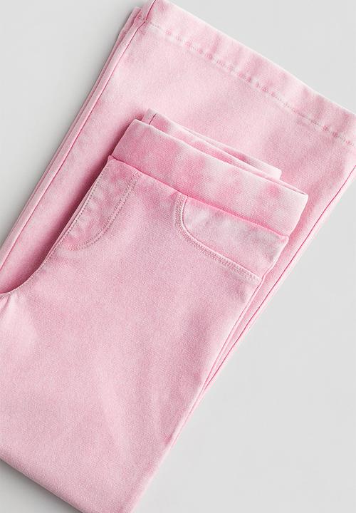 H&M - Wide denim-look trousers - light pink