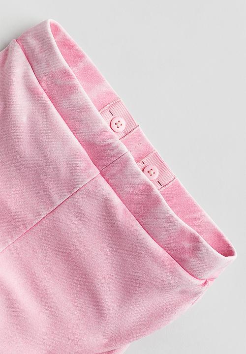 H&M - Wide denim-look trousers - light pink