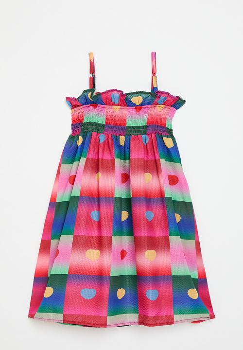 Pop Candy - Abstract smock dress - multi