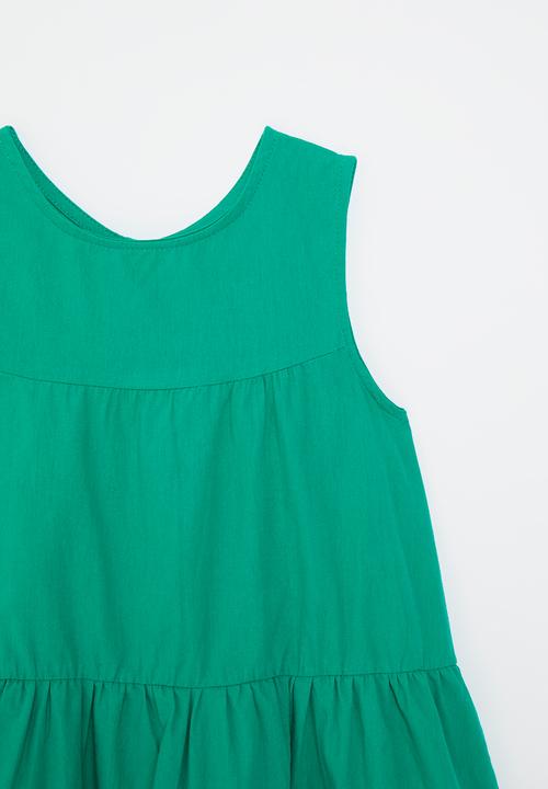 Pop Candy - Tiered button down dress - teal
