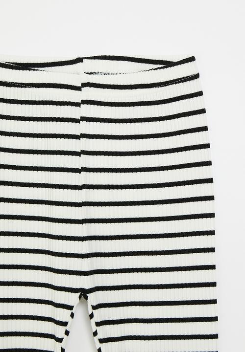 Pop Candy - Striped leggings - black & white