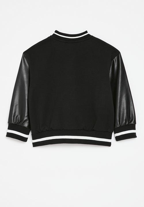 Pop Candy - Baseball jacket-black
